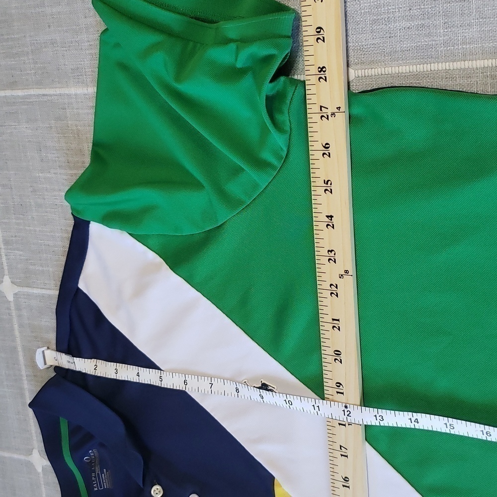 POLO Ralph Lauren Performance Polo Blocked - Blue Yellow Green White, Size XXL - Picture 8 of 14